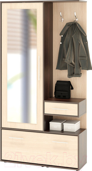 Изображение товара Секция в прихожую Сокол-Мебель ВШ-6 (венге/беленый дуб)