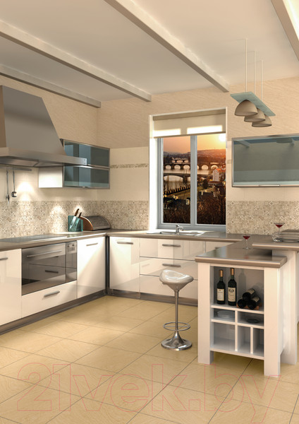 Изображение товара Плитка Beryoza Ceramica Рамина бежевая (412x412)