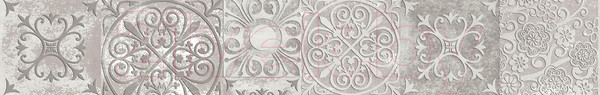Изображение товара Бордюр Beryoza Ceramica Амалфи серый (600x95)