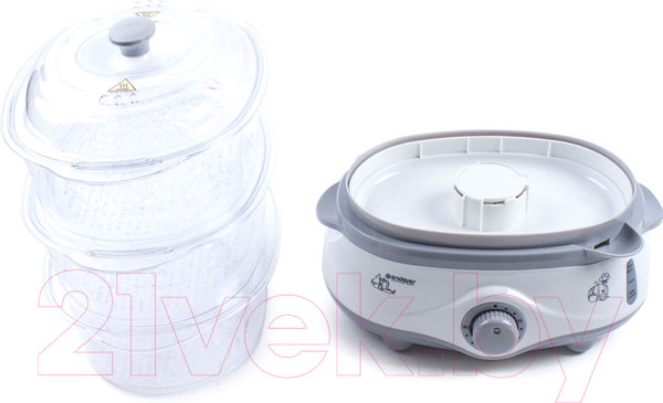 Изображение товара Пароварка стационарная Endever Vita-170 (белый/серый)