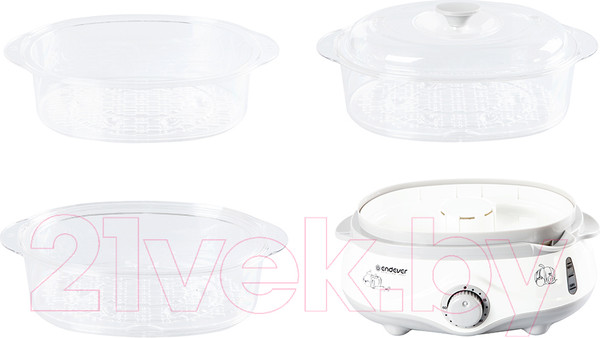 Изображение товара Пароварка стационарная Endever Vita-170 (белый/серый)