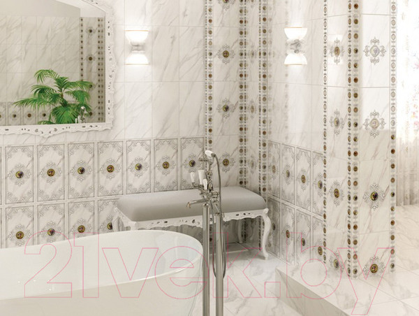 Изображение товара Плитка Beryoza Ceramica Каррара белая (418x418)