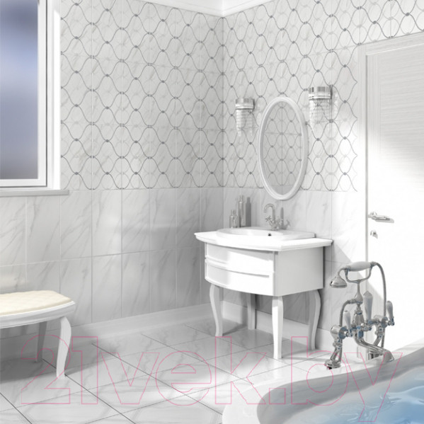 Изображение товара Плитка Beryoza Ceramica Каррара белая (418x418)
