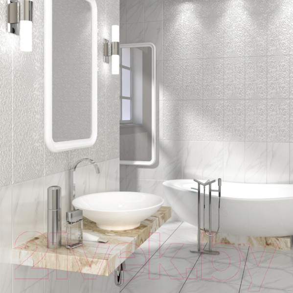 Изображение товара Плитка Beryoza Ceramica Каррара белая (418x418)