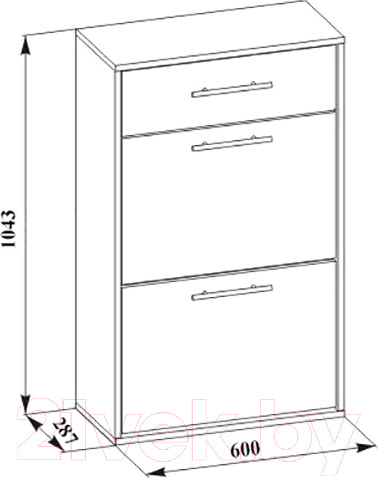 Изображение товара Тумба для обуви Сокол-Мебель ТП-2 (дуб сонома)