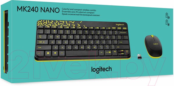 Изображение товара Комплект клавиатура и мышь Logitech MK240 920-008213 / 920-008198 (черный)