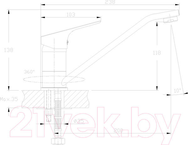 Изображение товара Смеситель Rossinka Silvermix RS29-21