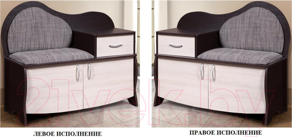 Изображение товара Тумба в прихожую Мебель-Класс 012.6 (белый/дуб сонома, левая)