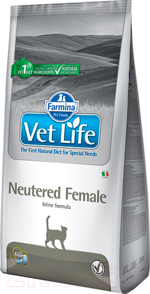 Изображение товара Сухой ветеринарный корм для кошек Farmina Vet Life Neutered Female (2кг)