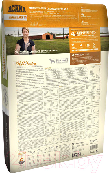 Изображение товара Сухой корм для собак Acana Heritage Wild Prairie (11.4кг)