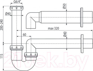 Изображение товара Сифон Alcadrain A80 DN50