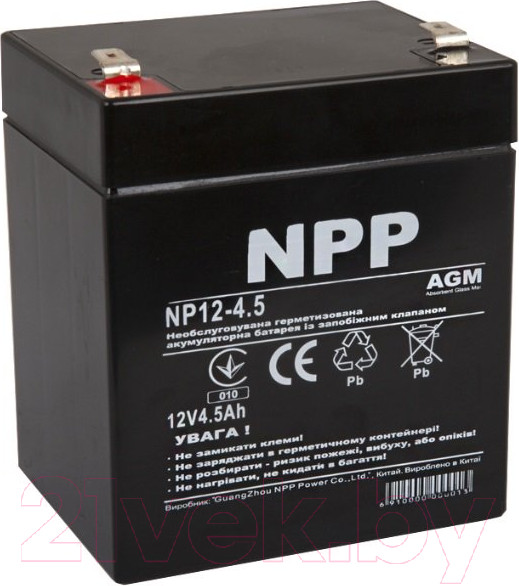 Изображение товара Аккумуляторная батарея NPP NP12 4.5Ah 12V