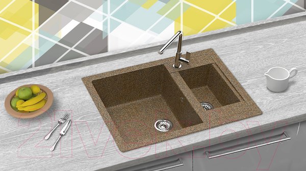 Изображение товара Мойка кухонная Berge BR-6150 (терракотовый)