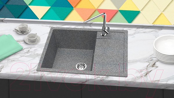 Изображение товара Мойка кухонная Berge BR-6502 (графитовый)