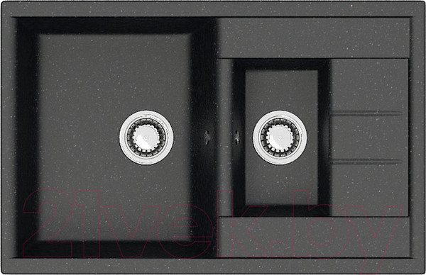 Изображение товара Мойка кухонная Berge BR-7612 (черный)