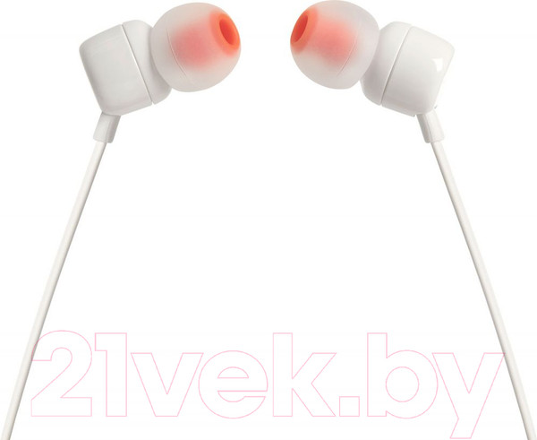 Изображение товара Наушники-гарнитура JBL Tune 110 / JBLT110WHT (белый)