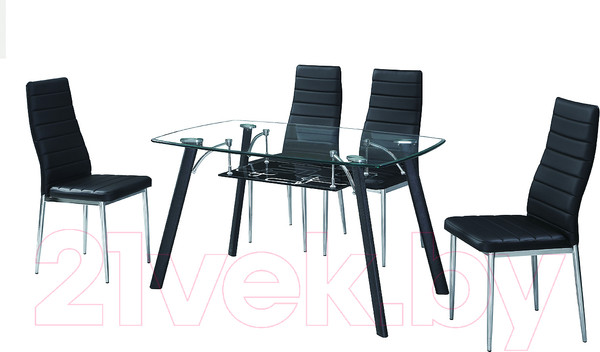 Изображение товара Стул Mio Tesoro Джия DC-060 (черный/хром)