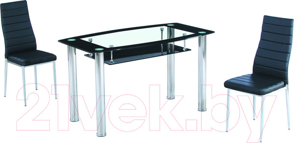 Изображение товара Стул Mio Tesoro Джия DC-060 (черный/хром)