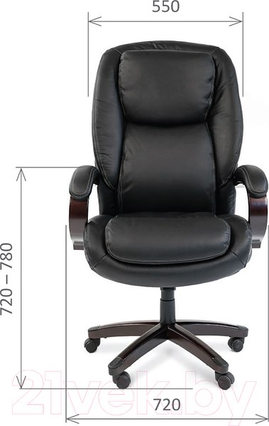 Изображение товара Кресло офисное Chairman 408 (кожа, коричневый)