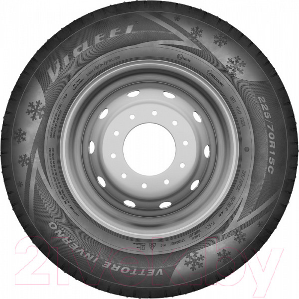 Изображение товара Зимняя легкогрузовая шина Viatti Vettore Inverno V-524 225/70R15C 112/110R (шипы)