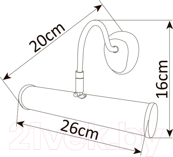 Изображение товара Подсветка для картин и зеркал Arte Lamp Lights Basic A5023AP-1AB