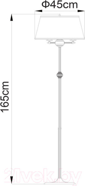 Изображение товара Торшер Arte Lamp Alice A3579PN-3AB