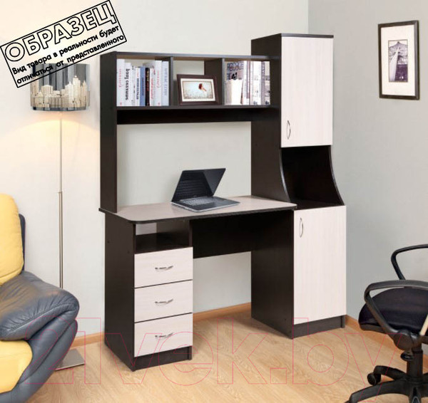 Изображение товара Письменный стол Мебель-Класс Партнер Правый (венге/ясень шимо светлый)