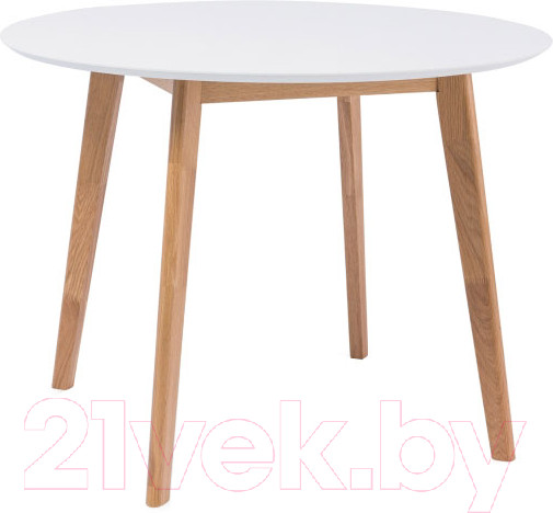 Изображение товара Обеденный стол Signal Mosso II 100x100 (белый/дуб)