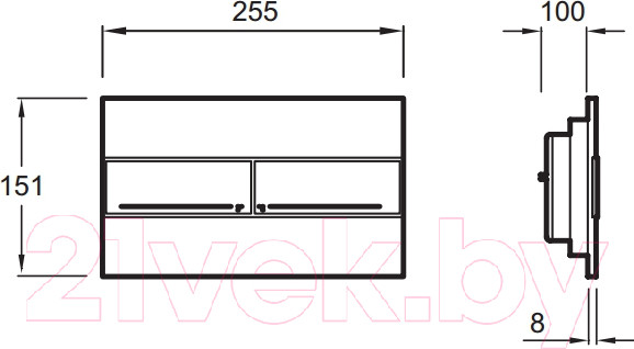 Изображение товара Кнопка для инсталляции Jacob Delafon E4316-CP (хром)