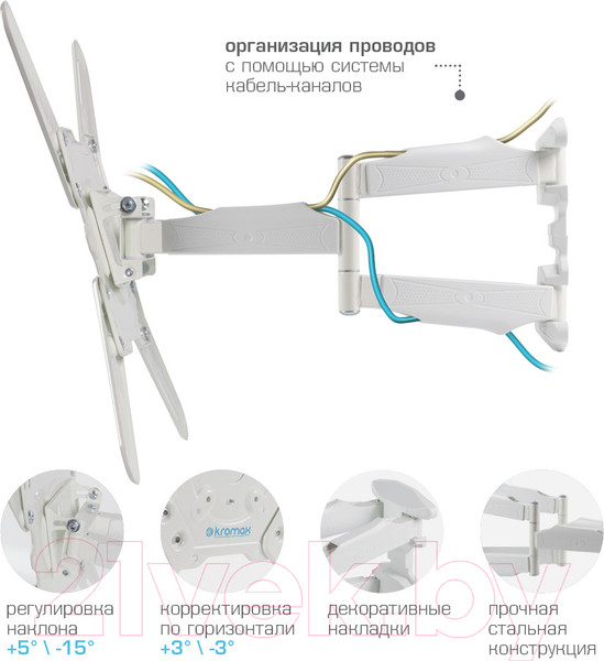 Изображение товара Кронштейн для телевизора Kromax Atlantis-45 (белый)