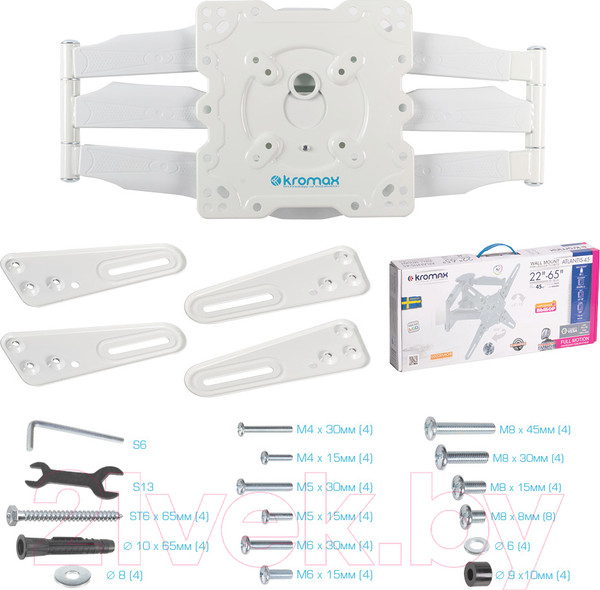 Изображение товара Кронштейн для телевизора Kromax Atlantis-45 (белый)