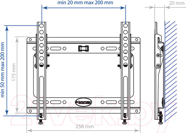 Изображение товара Кронштейн для телевизора Kromax Ideal-6 (белый)