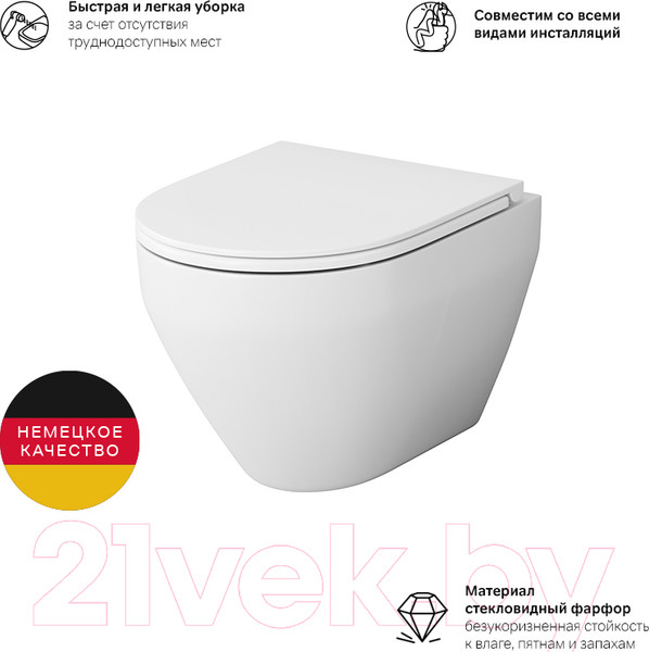 Изображение товара Унитаз подвесной AM.PM Spirit C701700WH