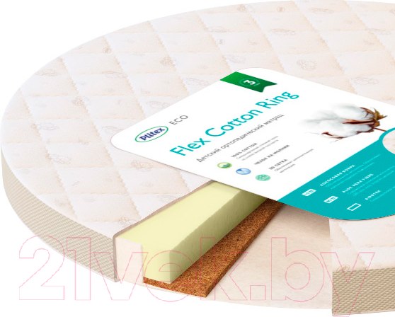 Изображение товара Матрас в кроватку Plitex Flex Cotton Ring ФК-02/1