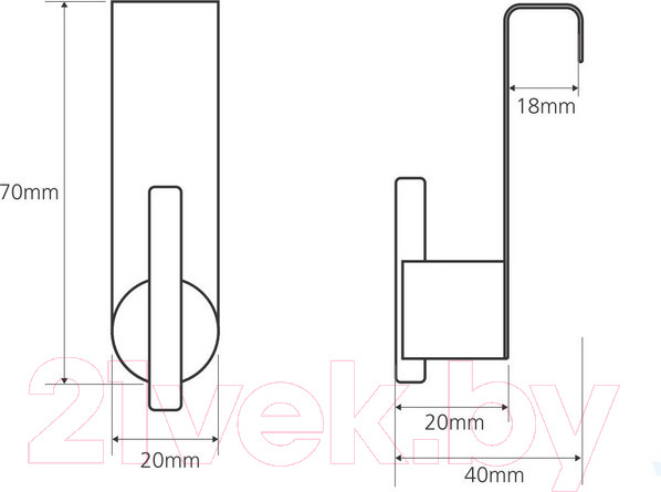 Изображение товара Крючок для ванной Bemeta 104106152