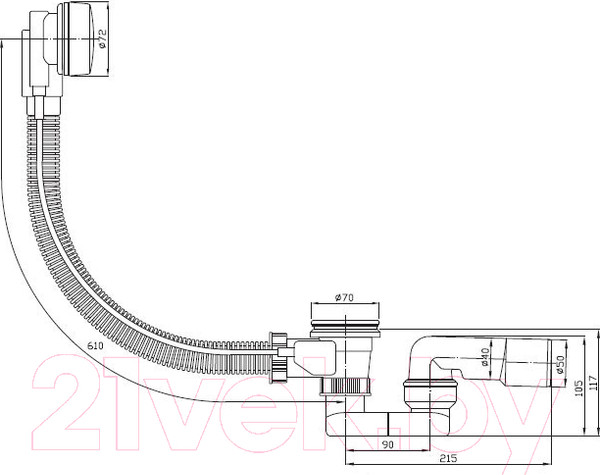 Изображение товара Сифон Plast Brno EVSE150