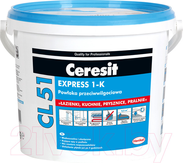 Изображение товара Гидроизоляционная мастика Ceresit CL 51 (5кг)