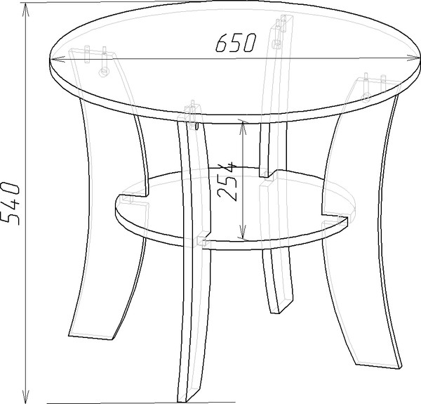 Изображение товара Журнальный столик Мебель-Класс Милан (венге)