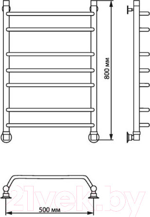 Изображение товара Полотенцесушитель водяной Luxon N 80x50