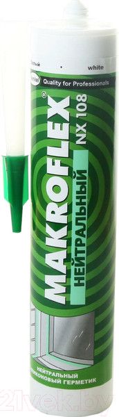 Изображение товара Герметик силиконовый Makroflex NX 108 нейтральный (290мл, прозрачный)