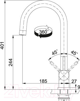 Изображение товара Смеситель Franke Eos Clear 120.0179.979