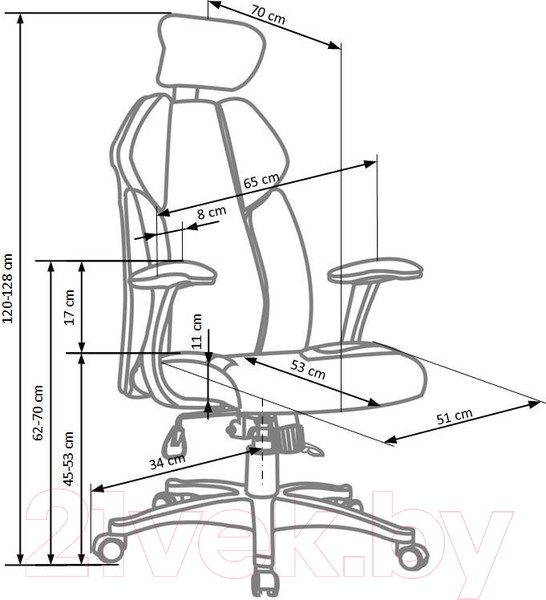 Изображение товара Кресло геймерское Halmar Chrono (серо-черный)