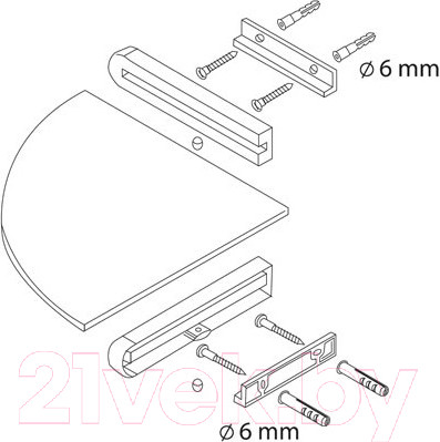 Изображение товара Полка для ванной Bisk 02956