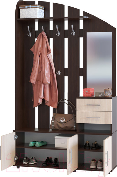 Изображение товара Секция в прихожую Сокол-Мебель ВШ-2.2 (венге/беленый дуб)