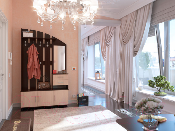 Изображение товара Секция в прихожую Сокол-Мебель ВШ-2.2 (венге/беленый дуб)