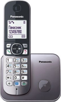 Изображение товара Беспроводной телефон Panasonic KX-TG6811 (серый металлик)