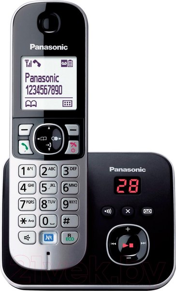 Изображение товара Беспроводной телефон Panasonic KX-TG6821 (черный)