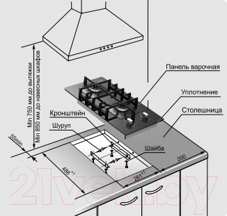 Изображение товара Газовая варочная панель GEFEST ПВГ 2002 К12
