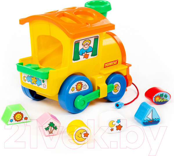 Изображение товара Сортер Полесье Занимательный паровоз / 6189 (в сеточке)