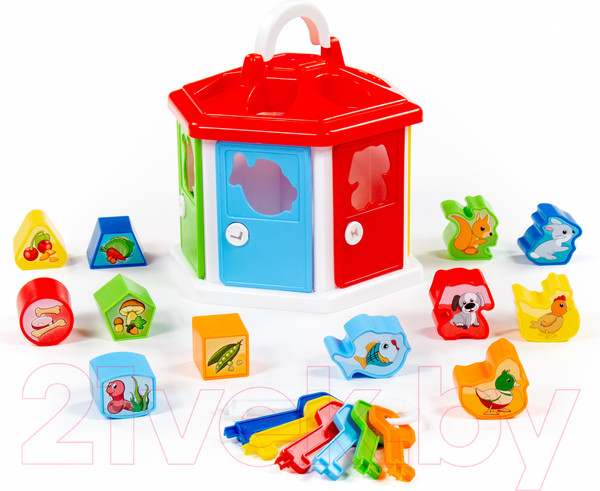 Изображение товара Сортер Полесье Логический домик / 6196 (в сеточке)